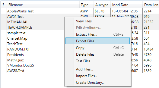 export-files